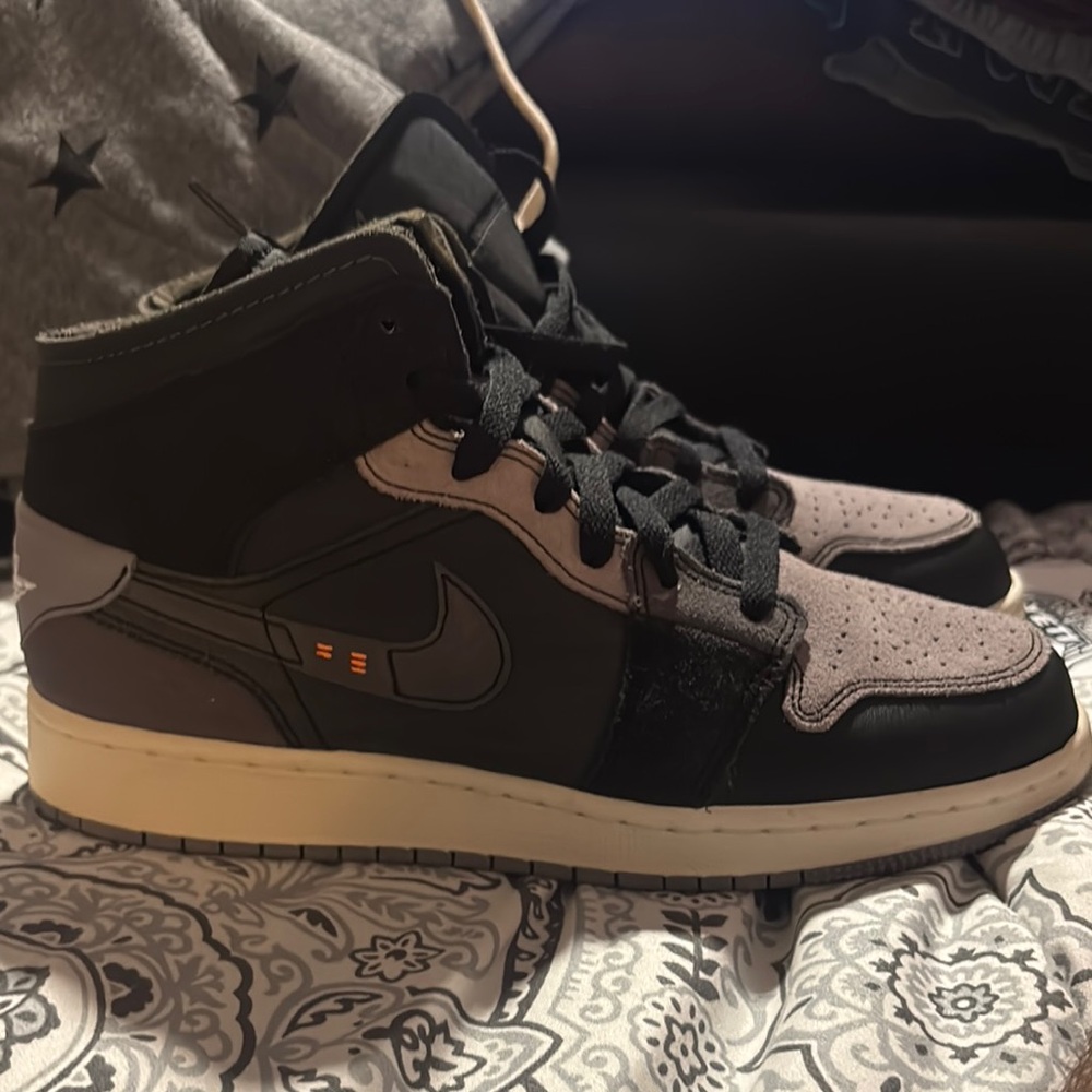 Nike Air Jordan High-Top Sneakers - Black and Gray